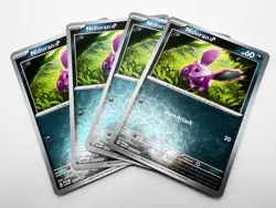 Nidoran Male Reverse Holo 032/165 Pokemon Card Scarlet Violet 151 Playset x4 4x - Image 1