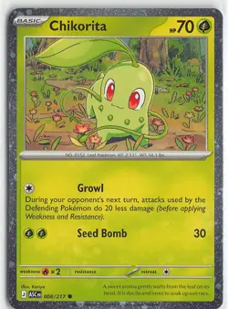 Miscellaneous Cards & Products Holo Common 008/217 Chikorita (Cosmos Holo) - Image 1