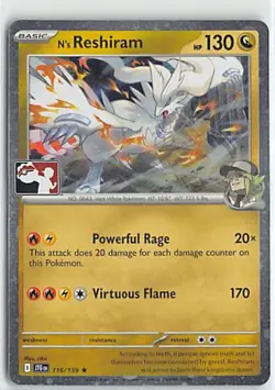 Prize Pack Series Cards Holo Rare 116/159 N's Reshiram - - Image 1