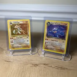 Played: Kabutops & Dark Machamp Holo Pokemon TCG Creature English 2 Card Lot - Image 1