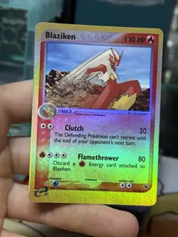 Blaziken 15/109 EX Ruby Sapphire 2003 Reverse Holo E-Reader Vintage Pokemon Card - Image 3