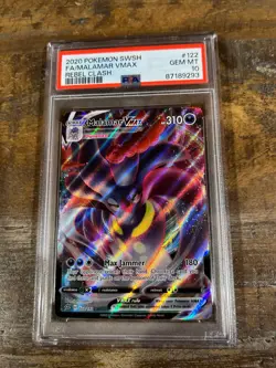 POKEMON 2020 Rebel Clash Full Art MALAMAR Vmax #122 PSA 10 Gem Mint RARE 2 - Image 1