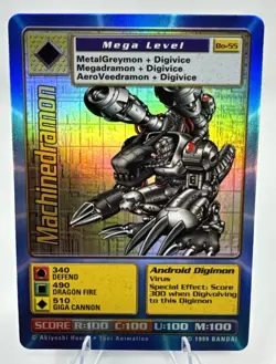 Machinedramon Digimon TCG Card BO-55 Holo Foil 1999 LP - Image 1
