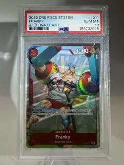 PSA 10 Franky 011 Alternate Art One Piece Card 2025 011 ST21 - Image 1
