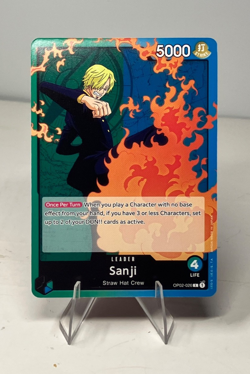 One Piece Card Game TCG Sanji OP02-026 Leader NM English - Image 1