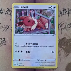 Eevee SWSH175 Black Star Promo Cosmos Holo NM Pokemon Card English - Image 1