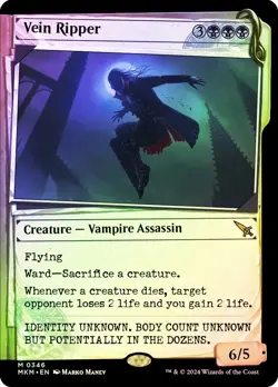 MTG FOIL Vein Ripper Showcase Murders at Karlov Manor #346 NM x1 - Image 1