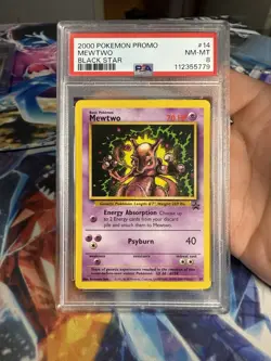 2000 Pokemon Promo PSA 8 NM-MT Mewtwo Black Star Promo #14 - Image 1