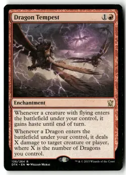 Dragon Tempest 136 Dragons of Tarkir Magic: The Gathering Rare Lightly Played - Image 1
