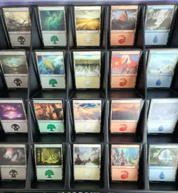100 Lot MTG Basic Lands, 20 of Each Land 100 Pack of MTG Lands From Various Sets - Image 1