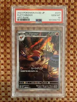PSA 10 GEM MINT JAPANESE POKEMON 2023 FLETCHINDER 073/071 CLAY BURST sv2D - Image 1