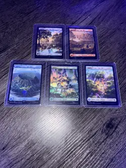 MTG Final Fantasy Track Foil Full Art Basic Lands (2 of each basic land type) - Image 3