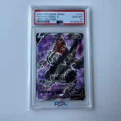 PSA 10 Gem Mint Pokemon Coalossal V 173/185 Vivid Voltage Full Art 2020 - Image 1