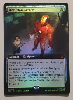 MTG: Marvel Super Heroes Iron Man Armor Borderless Near Mint Foil ￼ - Image 1