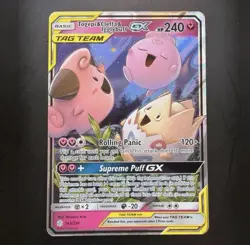 Togepi Cleffa & Igglybuff GX 143/236 Tag Team Unified Minds Pokemon NM - Image 2