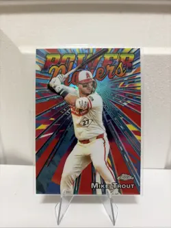 Mike Trout Power Players Insert 2025 Topps Chrome Update Baseball #PP-34 - Image 1