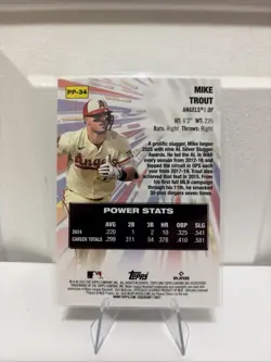 Mike Trout Power Players Insert 2025 Topps Chrome Update Baseball #PP-34 - Image 2