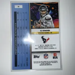 C.J. Stroud Texans- 2025 Topps Cosmic Chrome *Purple Nebula Refractor /150* 🔥 - Image 2