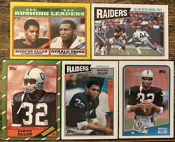 MARCUS ALLEN Topps LOT 1986 #62 1987 #215 1988 #328 Los Angeles Raiders HOF NRMT - Image 1