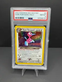 2002 Pokemon Dark Porygon2 8/105 Neo Destiny Holo PSA 8 - Image 1