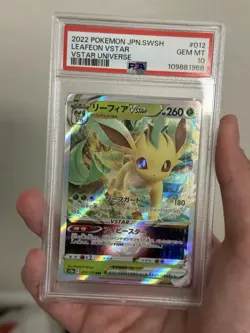 2022 POKEMON JAPANESE SWORD & SHIELD VSTAR UNIVERSE LEAFEON VSTAR #012 PSA - Image 1