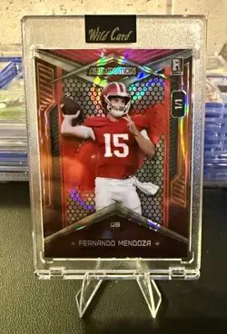 Wild Card Fernando Mendoza Alumination Auto 1/1 Football Card #58 (2026) - Image 1