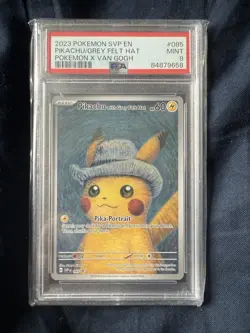 PSA 9 Van Gogh Pikachu with Grey Felt Hat SVP EN 085 Promo Pokemon Card English - Image 1