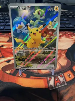 Pokemon Pikachu Promo SVP EN 027 Black Star - Paldea Evolved ETB - Image 1