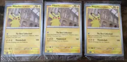 Pokemon TCG 3X Pikachu At The Museum Jumbo Card SEALED - Image 1