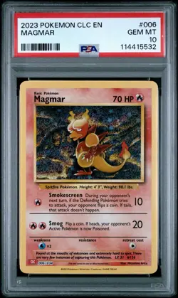 Pokemon 2023 CLASSIC CHARIZARD & HO-OH ex DECK Magmar #006 PSA 10 - Image 1
