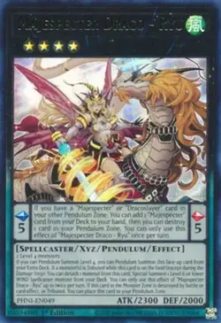 Yugioh! LP Majespecter Draco - Ryu - PHNI-EN049 - Ultra Rare - 1st Edition Light - Image 1