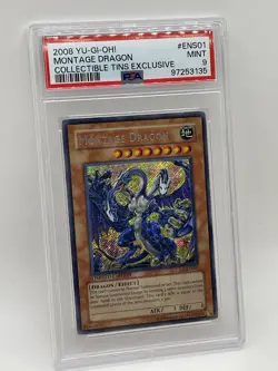 Montage Dragon 2008 PSA 9 MINT Secret Rare CT05-ENS01 Collector Tin Promo Yugioh - Image 5