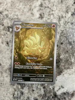 Pokemon Ninetails TCG Sv03: Obsidian Flames Holo Illustration Rare Card 199/197 - Image 1