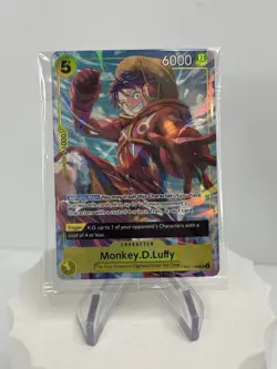 One Piece TCG Card Monkey.D.Luffy OP07-109 (Illustration Box Vol.3) SEALED Holo - Image 1