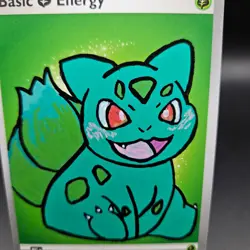 Hand-Painted Bulbasaur Art Card 🌿 Custom Pokemon Collectible - Image 2