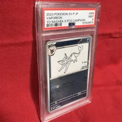2023 POKEMON JAPANESE SV-P PROMO YU NAGABA X POKEMON CARD #063 VAPOREON PSA 9 - Image 3