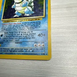 Pokemon TCG CARD Blastoise 2/102 Base Set Holo Rare Unlimited MP/HP - Image 3