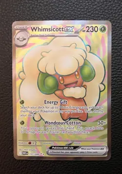 Pokemon TCG Whimsicott ex Ultra Rare Holo Card 157/086 White Flare - Image 1