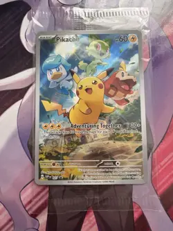*Sealed* Pokemon Pikachu TCG Full Art Holo Promo Card SVP Black Star #27 - Image 1