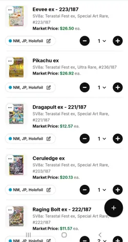 Pokemon Japanese Terastal Festival SAR, Trainers, Eevee EX 27 Card LOT - Image 5