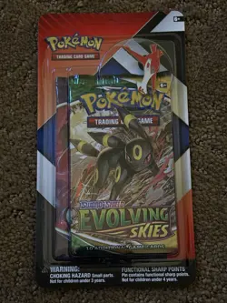 Pokemon TCG Evolving Skies 2-Pack Blister Latias Pin 10-Card Packs FREE SHIPPING - Image 1