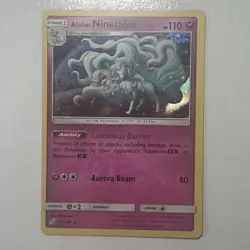 Pokemon TCG TEAM UP Alolan Ninetales Holo Rare 111/181 Fairy 2019 NM Card - Image 1