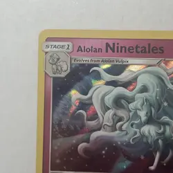 Pokemon TCG TEAM UP Alolan Ninetales Holo Rare 111/181 Fairy 2019 NM Card - Image 2