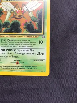 Pokemon Cards: Neo Discovery 1st Edition Rare: Beedrill 18/75 - Image 4