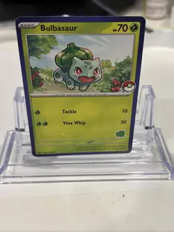 Bulbasaur Blue Border (Bulbasaur Stamp) My First Battle Pokemon English Card LP - Image 1
