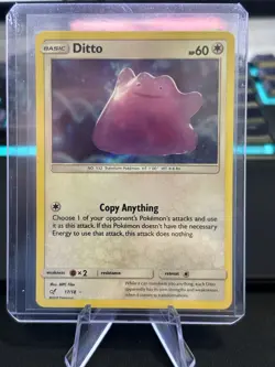 Ditto 17/18 - Holo Rare Sun & Moon Detective Pikachu Set Pokemon Card 2019 NM - Image 1