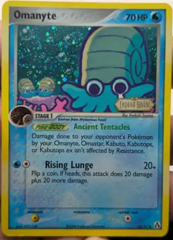 Omanyte 60/92 Legend Maker STAMPED Reverse Holo Pokemon Card - Image 1