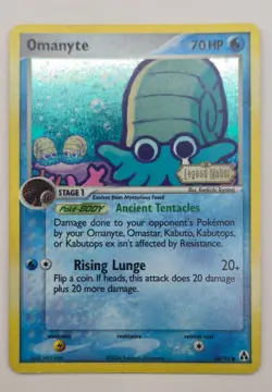Omanyte 60/92 Legend Maker STAMPED Reverse Holo Pokemon Card - Image 2