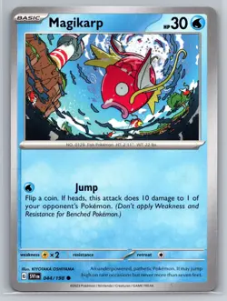 Magikarp 044/198 Scarlet Violet Water Type Basic Pokemon Card Regular - Image 1