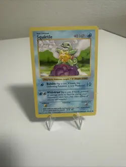 Pokemon Squirtle TCG Base Set Shadowless Common Card 63/102 NM - Image 1